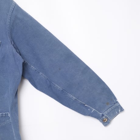 30-40s France Vintage Le Francais Blue Cotton Twill Work Jacket