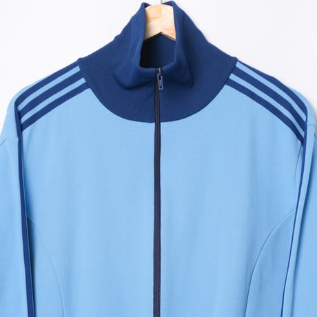 70s Vintage adidas Track Jacket Light Blue × Navy (Made in West Germany)
