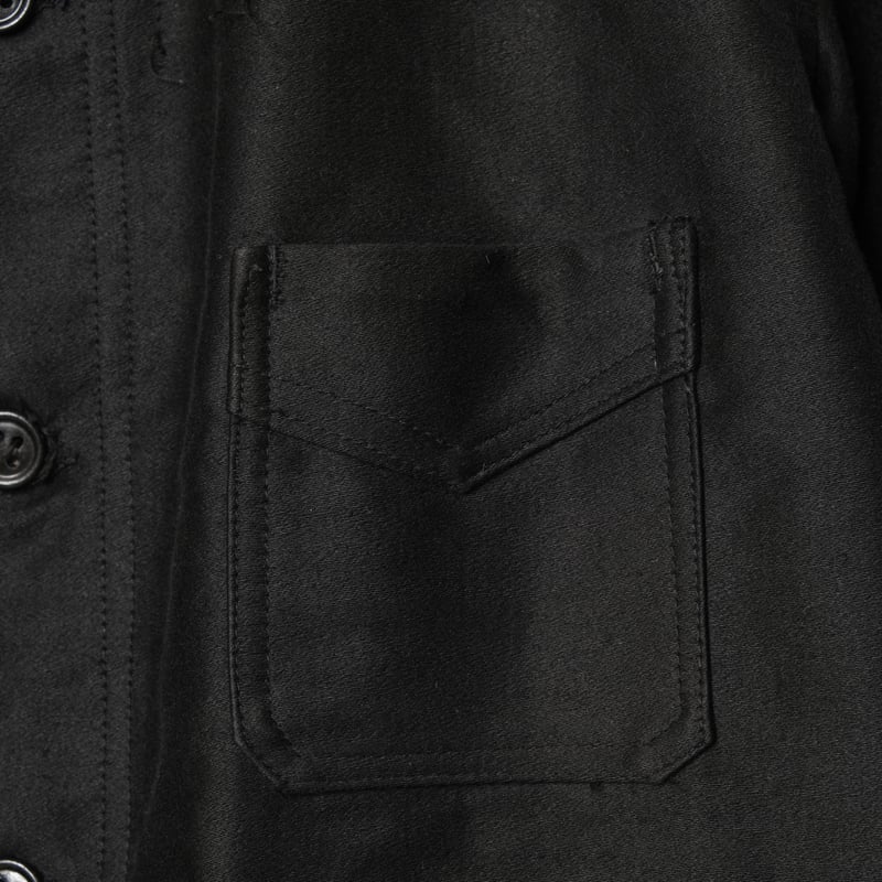 30-40s Le Mont St Michel Black Moleskin Jacket 