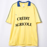 70-80s Vintage adidas Ventex Half Sleeve Checked Game Shirt Crédit Agricole (Made in France)