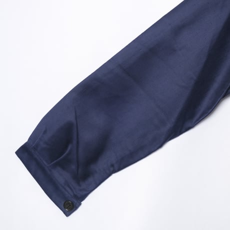 40s France Vintage Le Mont Saint Michel Blue Moleskin Work Jacket Dead Stock