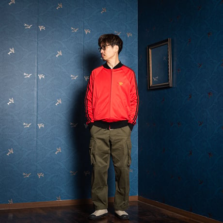 70s Vintage adidas Ventex  ATP Track Jacket Red × Black (Made in France)