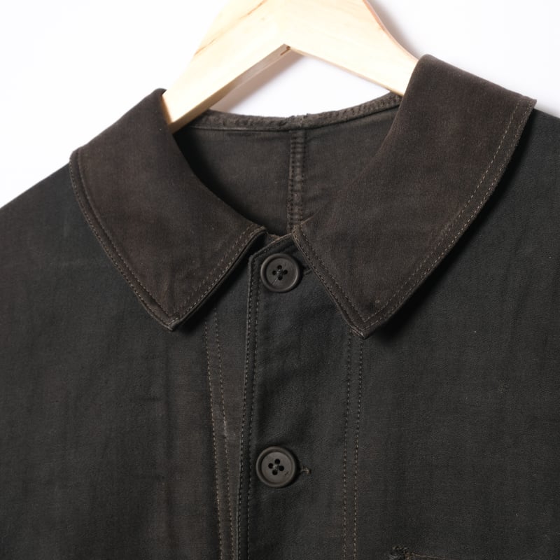 30~40's Le Mont St Michelブラックモールスキンジャケット 40's LE MONT ST MICHEL BLACK MOLESKIN JACKET | STRAYSHEEP ONLINE