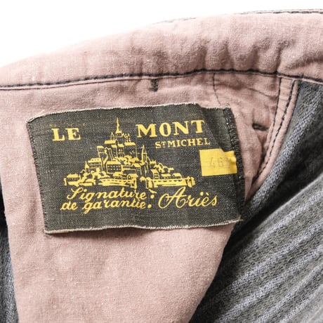 40-50s France Vintage Le Mont St Michel Stripe Trousers