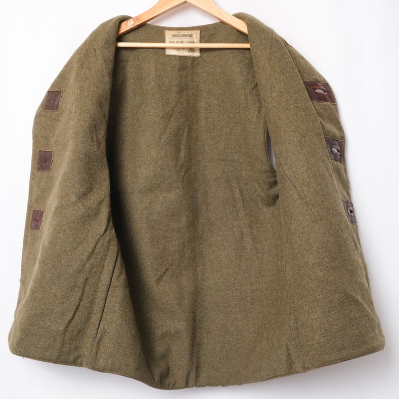 50s Dutch Army Leather Vest Size 1 | Ugla パンと古着と本