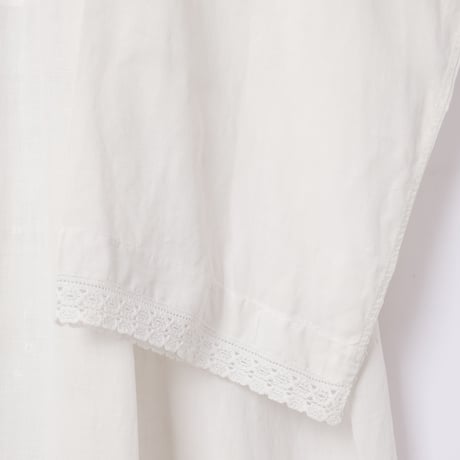 Early 1900s France  Antique Linen Church Smock 4