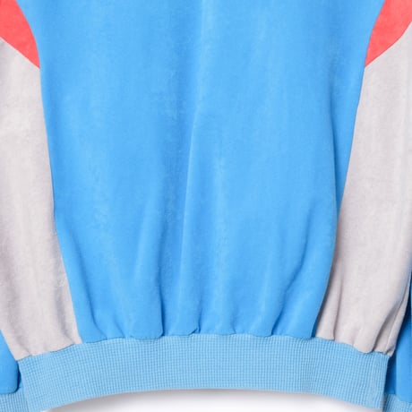 70-80s Vintage adidas Ventex Track Jacket Model Challenger Light Blue × Red (Made in France)