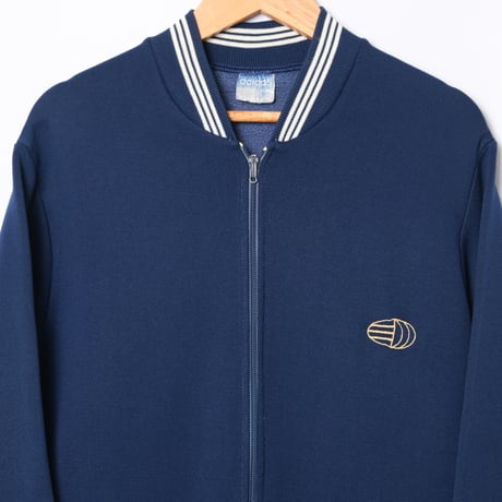 60s Vintage adidas Ventex Collarless Track Jacket Early World Mark Navy (Made in France)