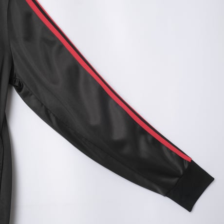 70-80s Vintage adidas Collarless Track Jacket Black × Red
