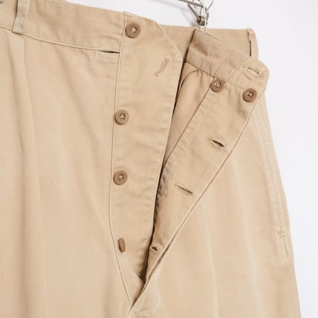 40-50s French Army FTEO Chino Trousers Size 88M