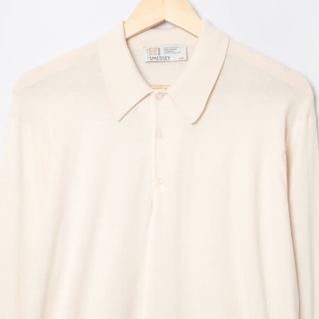 90s JOHN SMEDLEY Sea Island Cotton Polo Shirt（Made in England)