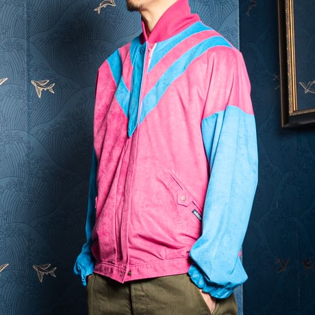 70-80s Vintage adidas Ventex Velours Track Jacket Pink (Made in France)