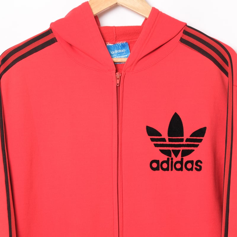 70s Vintage adidas Hoodie Red (Made in France) 