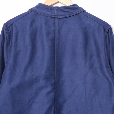 50s France Vintage Dubure & Deverchere Blue Moleskin Work Jacket