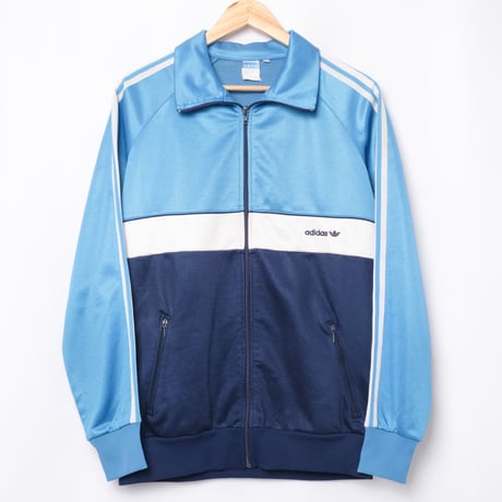 70-80s Vintage adidas Track Jacket RightBlue×White×NavyBlue (Made in West Germany)