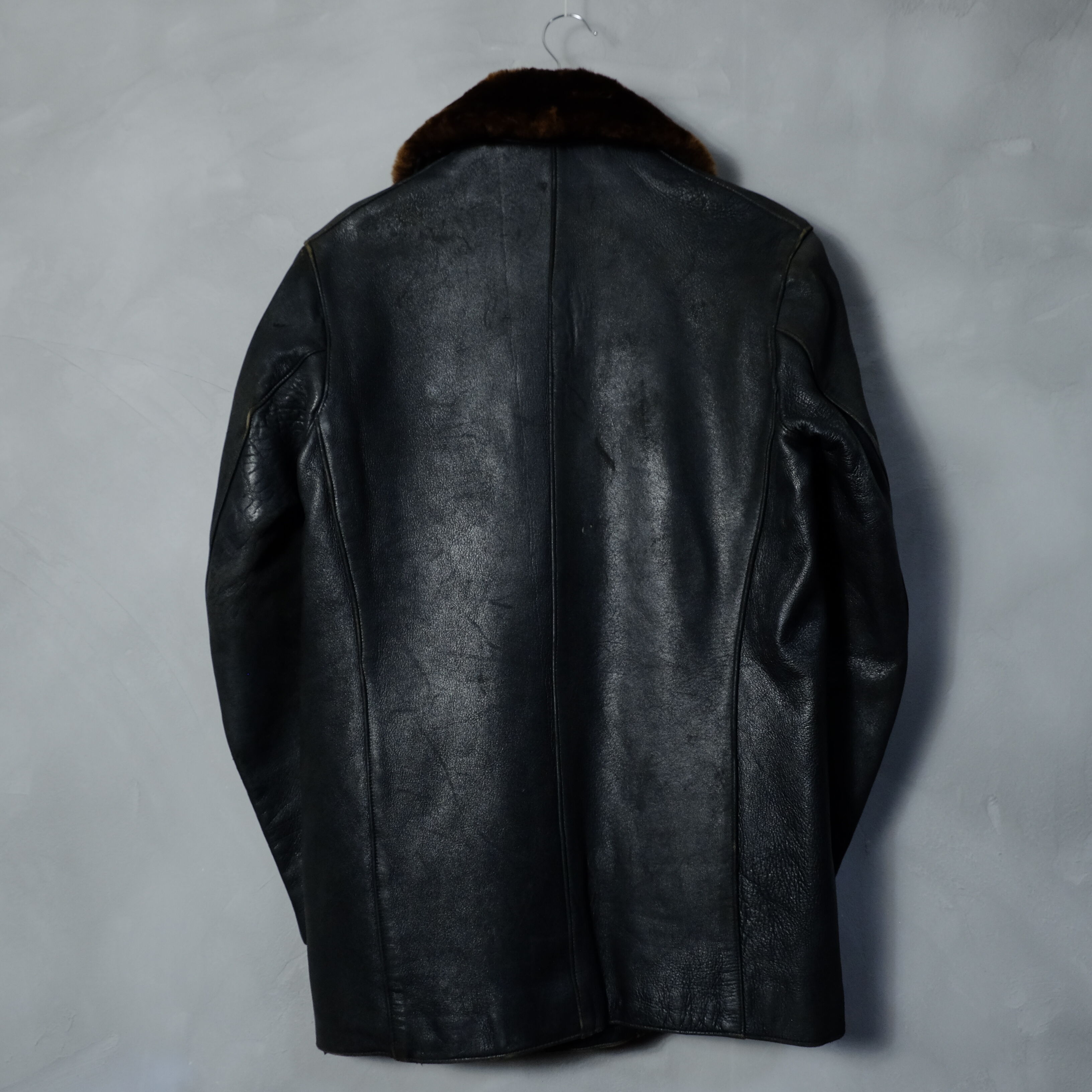 30s-40s French Vintage Leather Jacket（Corbusier
