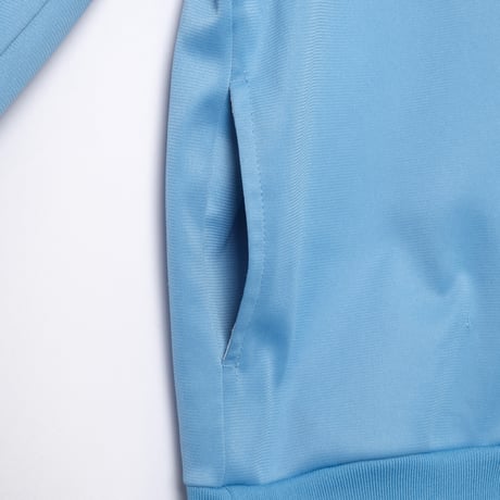 70-80s Vintage adidas Ventex Collarless Track Jacket Light Blue × Navy
