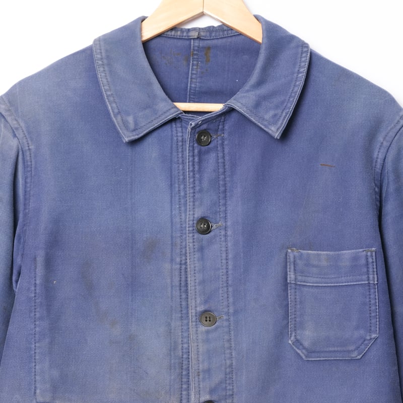 40s France Vintage Blue Moleskin Work Jacket | 40s France Vintage Blue Moleskin Work Jacket |
