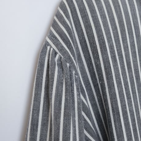 ‐1920s French Antique Stripe Cotton farmers Blouse