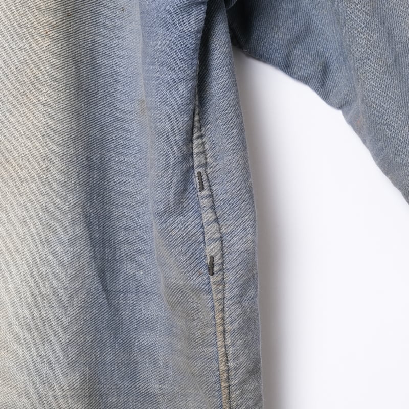 コットンツイルbourgeron(ハイパーダーニング) French Army Blue Cotton Twill Bourgeron Jacket