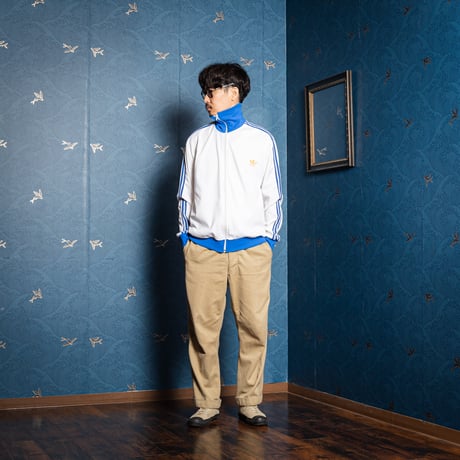 70s Vintage adidas Ventex Track Jacket White × Blue（Made in France）