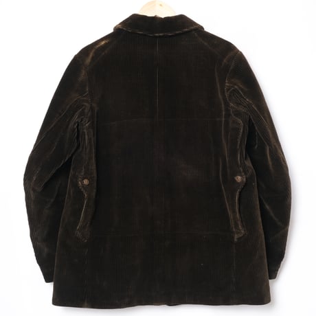 30-40s France Vintage Brown Corduroy Hunting Jacket