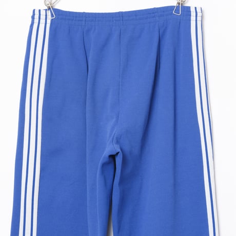 70s Vintage adidas Ventex World Mark Track Trousers Blue (Made in France)