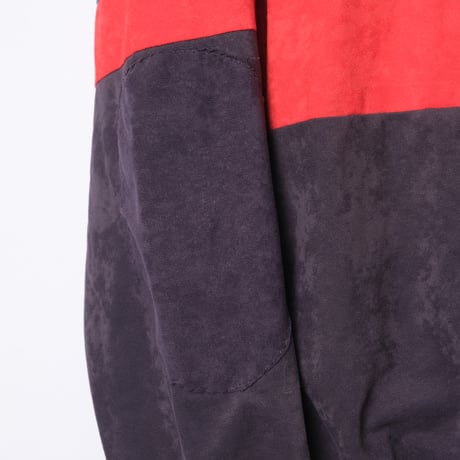 70-80s Vintage adidas Ventex Velours Track Jacket Dark Navy × Red (Made in France)