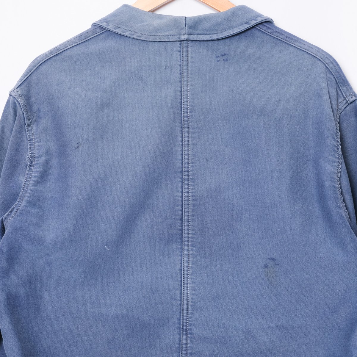 50s ADOLPHE LAFONT モールスキン　ブルー　ユーロ　古着　ワーク 50s France Vintage Adolphe Lafont Blue Moleski