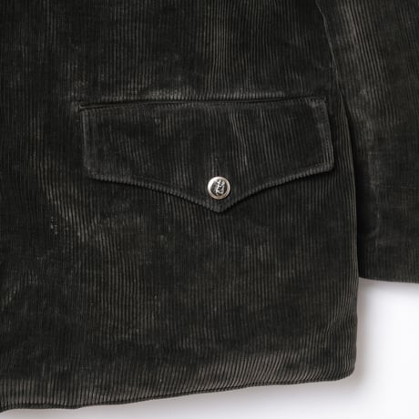 40-50s France Vintage La Favorite Dark Brown Corduroy Hunting Jacket