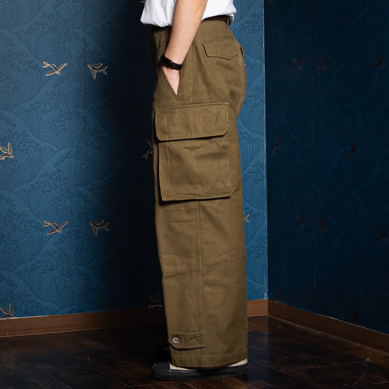 French Army M47 Trousers Early Metal Button Siz French Army M47 Trousers Early Metal Button Siz