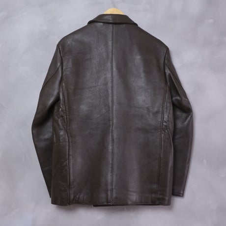 50-60sFrench Vintage Leather Jacket (Corbusier Jacket)Brown Dead Stock