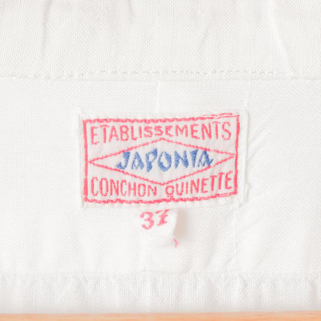 40-50s France Vintage ConChon Quinette JAPONIA Silk Dress Shirt