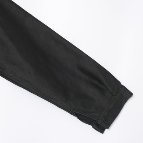 40s France Vintage Le Mont Saint Michel Black Moleskin Work Jacket