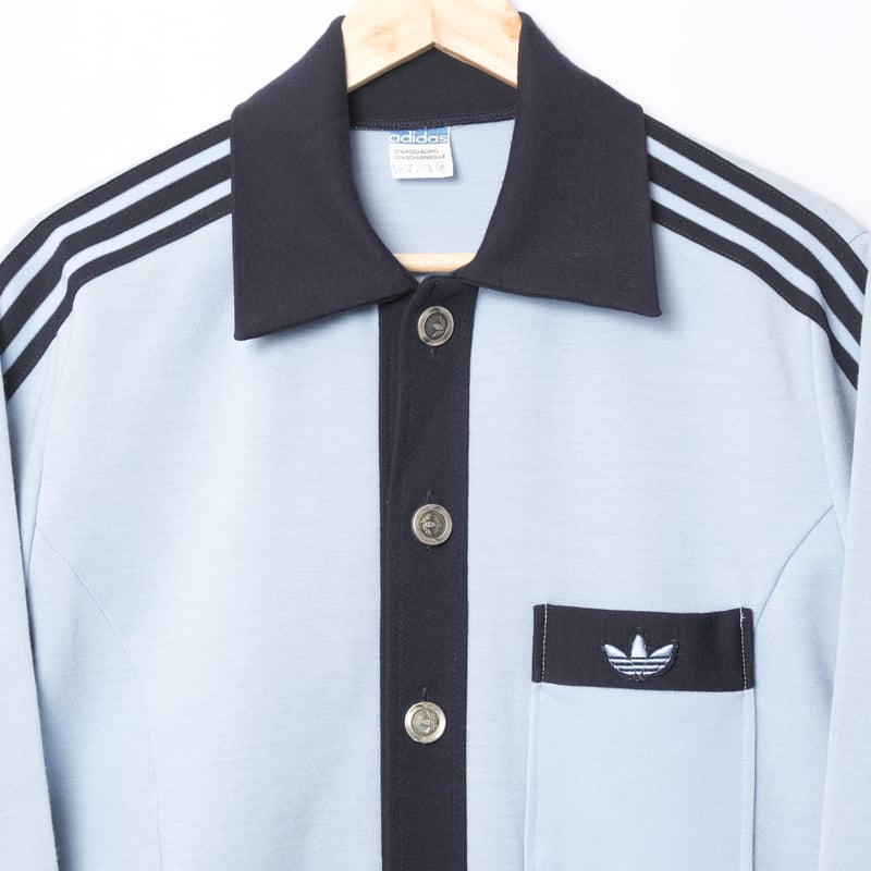 70s Vintage adidas Trefoil Button Knit Jacket L