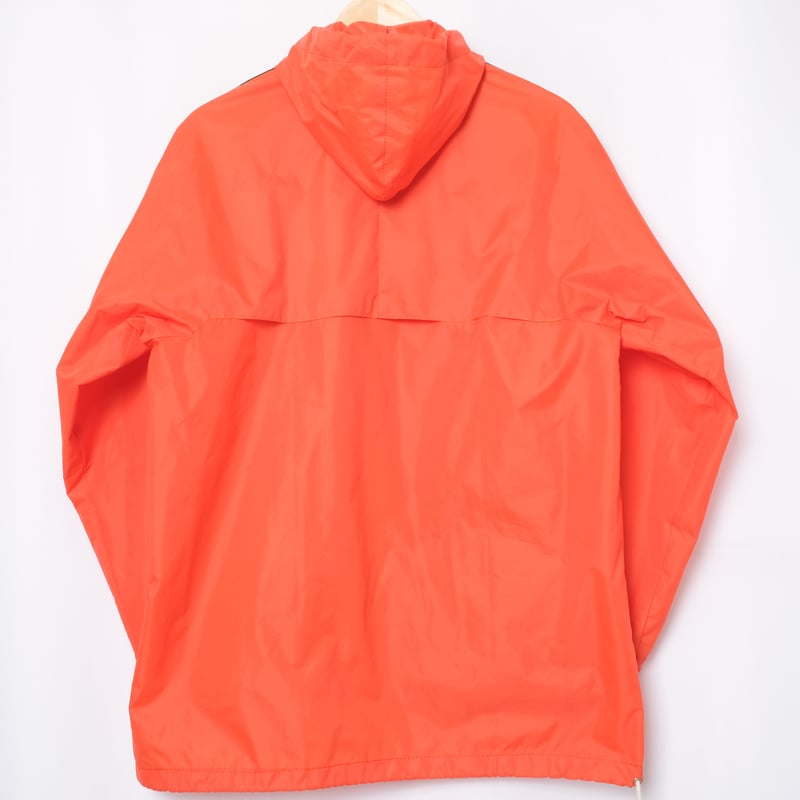70-80s Vintage adidas Nylon Hoodi Orange × Blac 70-80s Vintage adidas Nylon Hoodi Orange × Blac