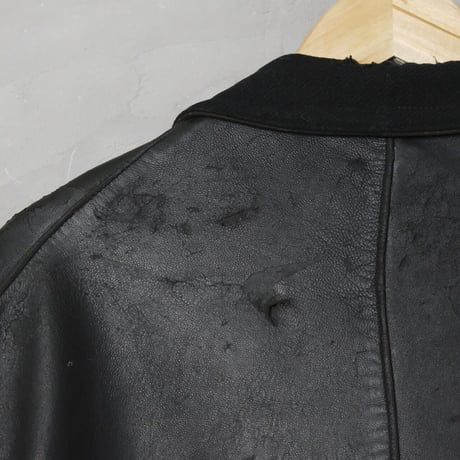 30s French Vintage Adolphe Lafont Leather Jacket（Corbusier Jacket）