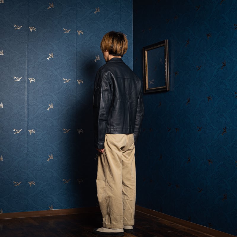 70s-80s French Army VTN Pilot Leather Jacket Si