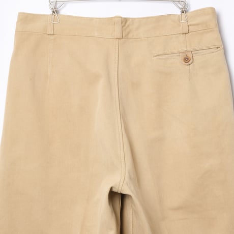 40s French Army FTEO Chino Trousers With Wood Buttons Size 86L(13)