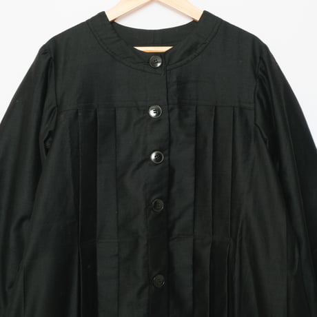 40-50s  Light Black Moleskin Work Dress Dead Stock