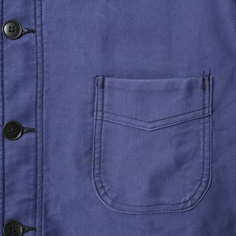 50s France Vintage Adolphe Lafont  Blue Moleskin Jacket