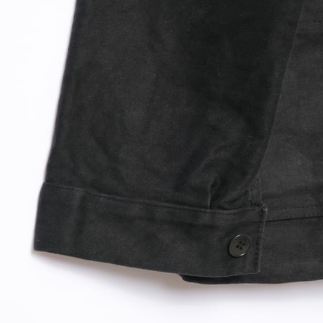 50-60s France Vintage DOLMEN Black Moleskin Jacket