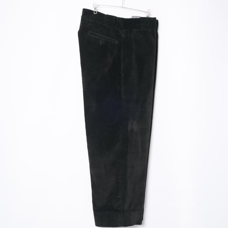 40-50s France Vintage Le Chamonix Black Corduroy Trousers Dead Stock