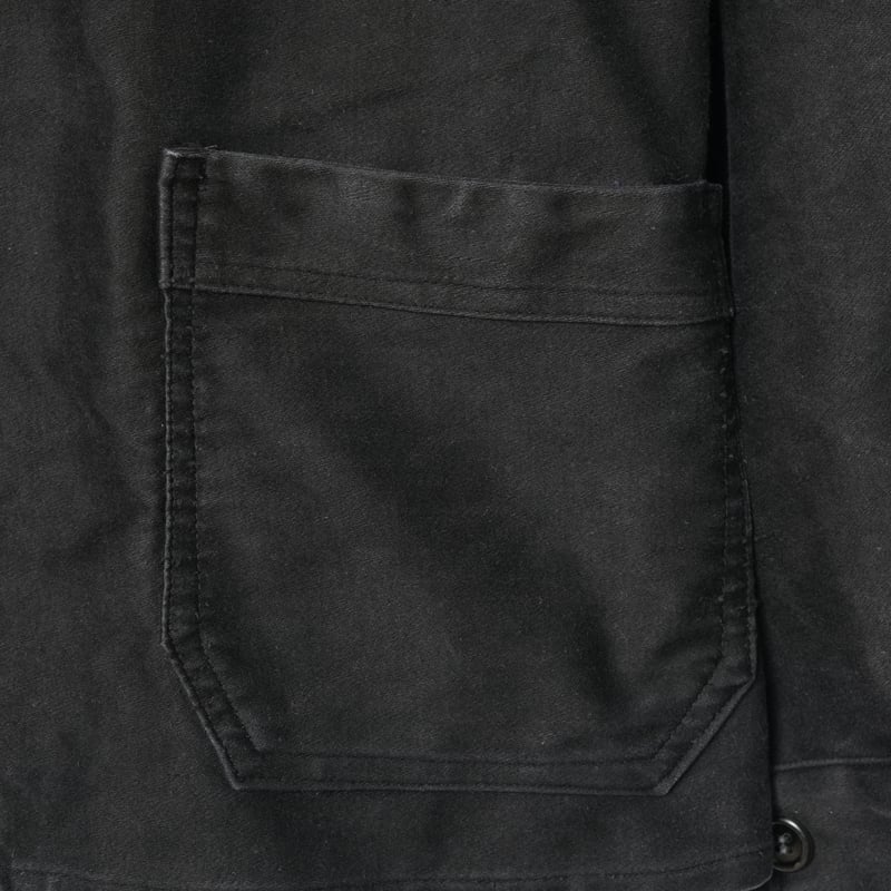 1940s】French Black Moleskin 墨黒 希少 40's] French Vintage
