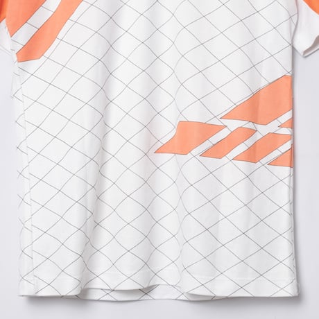 80s Vintage adidas Ventex Half Sleeve Game Shirt White × Orange