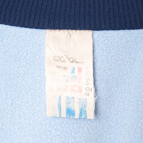 80s Vintage adidas Track Jacket Light Blue × Navy (Made in Hungaria)