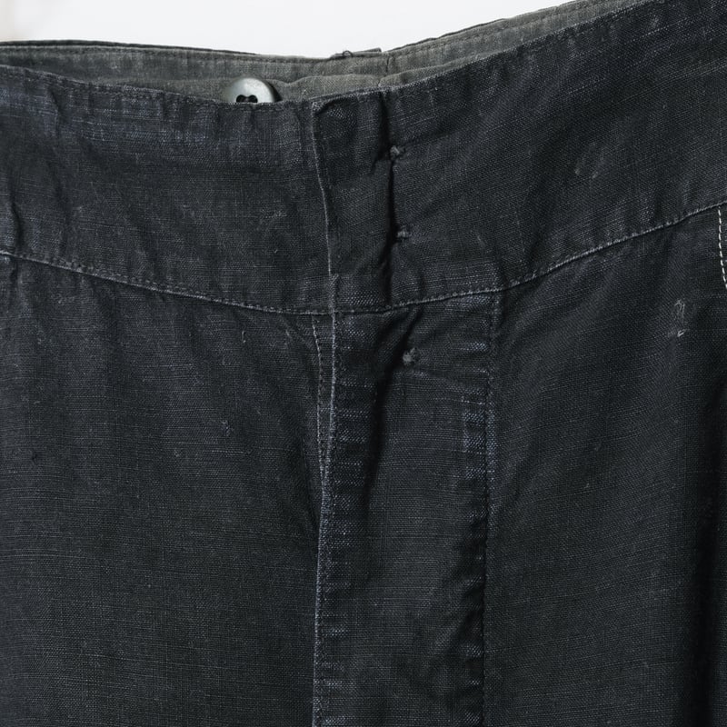 40s マキニョンパンツ メティス 30-40s France Vintage SALASHE Black Linen Maq
