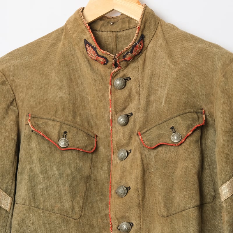 1900s France Antique Fireman Jacket Beige | U 1900s France Antique Fireman Jacket Beige | U
