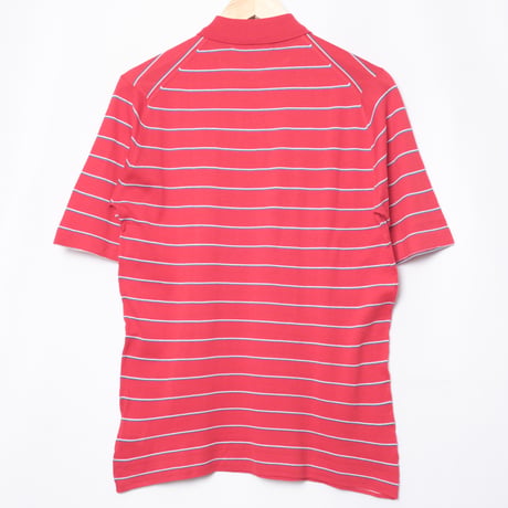 80s JOHN SMEDLEY Sea Island Cotton Half sleeves Polo Shirt Red（Made in England)