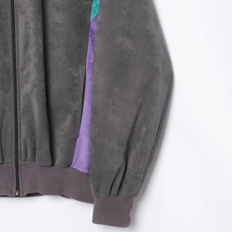 80s Vintage adidas Ventex Track Jacket Model Challenger Gray × Green × Purple (Made in France)
